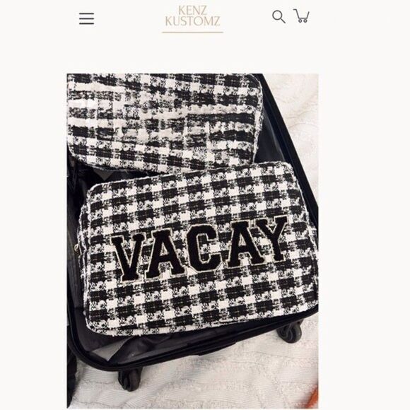 Vacay Handbags - Women's Vacay XL Bag Travel  Black Plaid bag packing bag